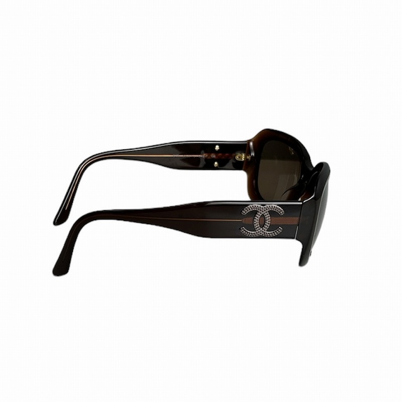 CHANEL ブラウンサングラス5102ココマーク、ケース付き シャネル サングラス ブラウン ココマーク5102 ケース付き