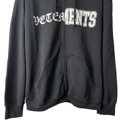 ヴェトモン ベトモン VETEMENTS ロゴ 切り替え スウェット フルジップ  