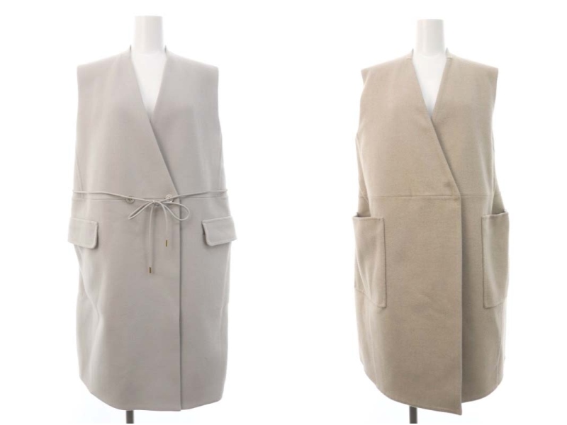 DRAWER 突き合わさ ウールメルトンリバーシブルジレ 