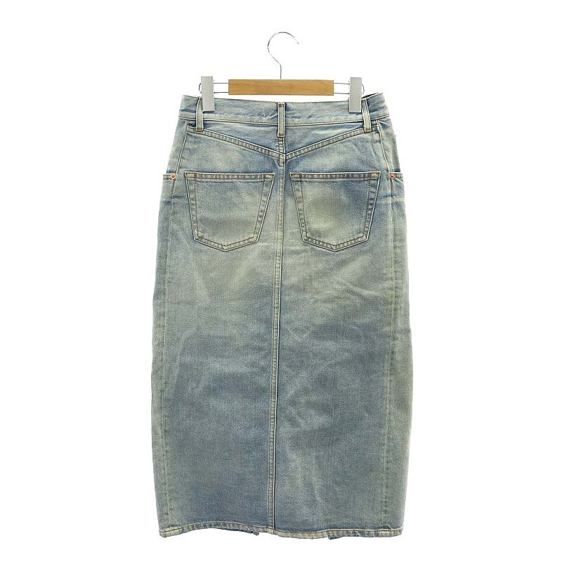 バレンシアガ BALENCIAGA センタースリット デニムスカート タイト  