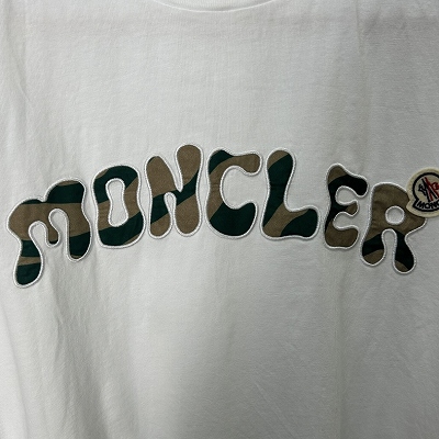 モンクレール MONCLER ロゴ刺繍 迷彩 Tシャツ カモフラージュ M 白 
