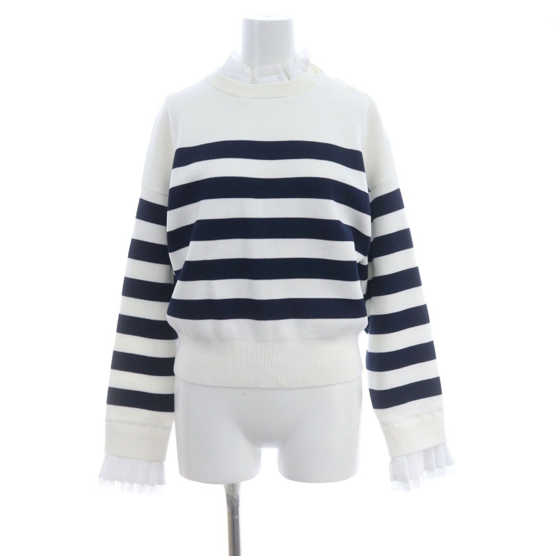 ナゴンスタンス nagonstans 23AW frill border pullover ニット  
