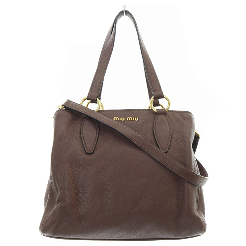 ミュウミュウ miumiu VITELLO SHINE ショルダーバッグ ハンドバッグ 