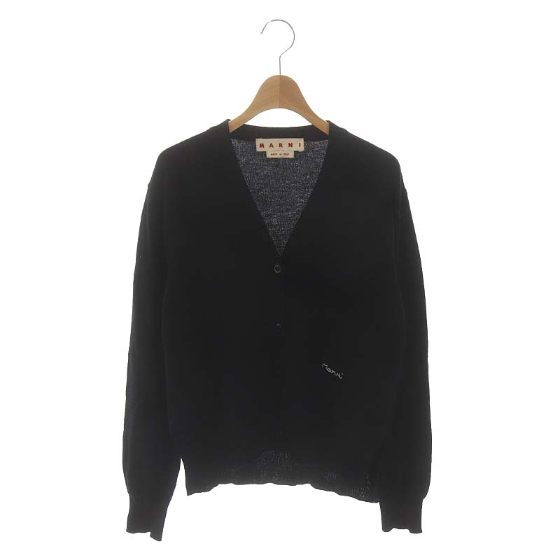 MARNI◆カーディガン(厚手)/42/ウール/NVY/CDMD0336Q0 MARNI([イリョウ/フクショク]マルニ) / カーディガン(厚手)/42