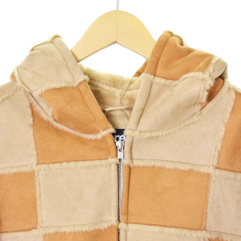 シュプリーム SUPREME 20SS Faux Suede Patchwork Hooded Jacket