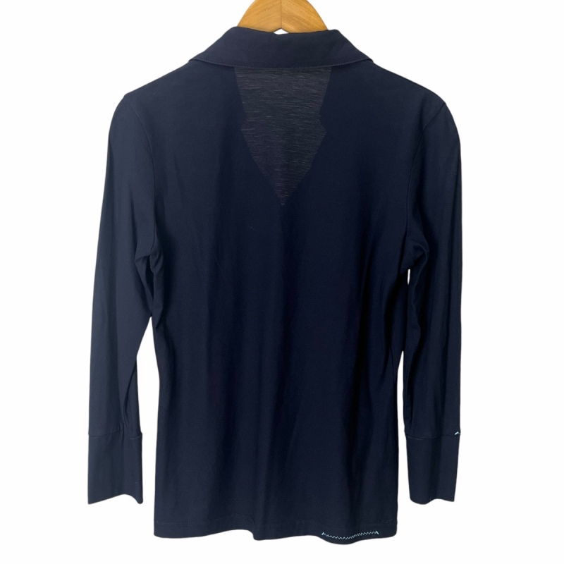 ピッコーネ PICONE 刺繡入り ポロシャツ 長袖 36 紺 ネイビー