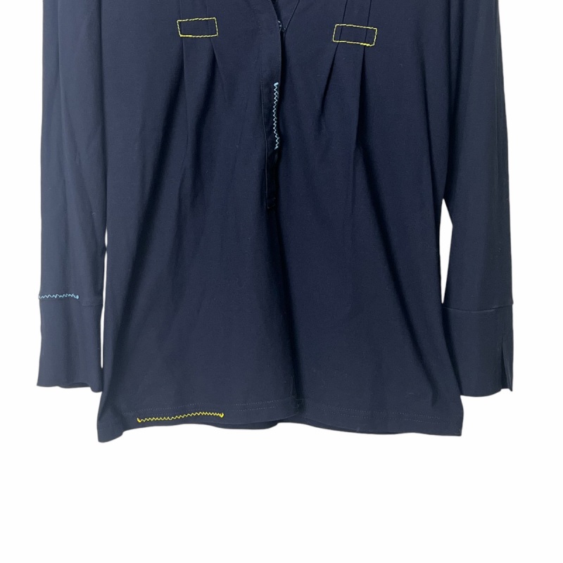 ピッコーネ PICONE 刺繡入り ポロシャツ 長袖 36 紺 ネイビー