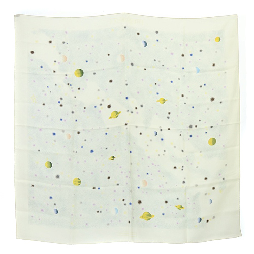 エルメス HERMES 天の川 LAVOIE LACTEE シルク スカーフ 白 ホワイト