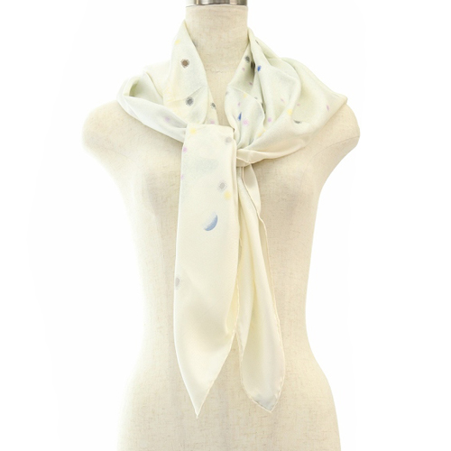 エルメス HERMES 天の川 LAVOIE LACTEE シルク スカーフ 白 ホワイト