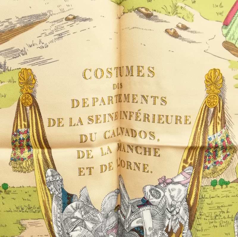 エルメス HERMES カレ90 COSTUMES DES DEPARTEMENTS 部門の衣装 シルク