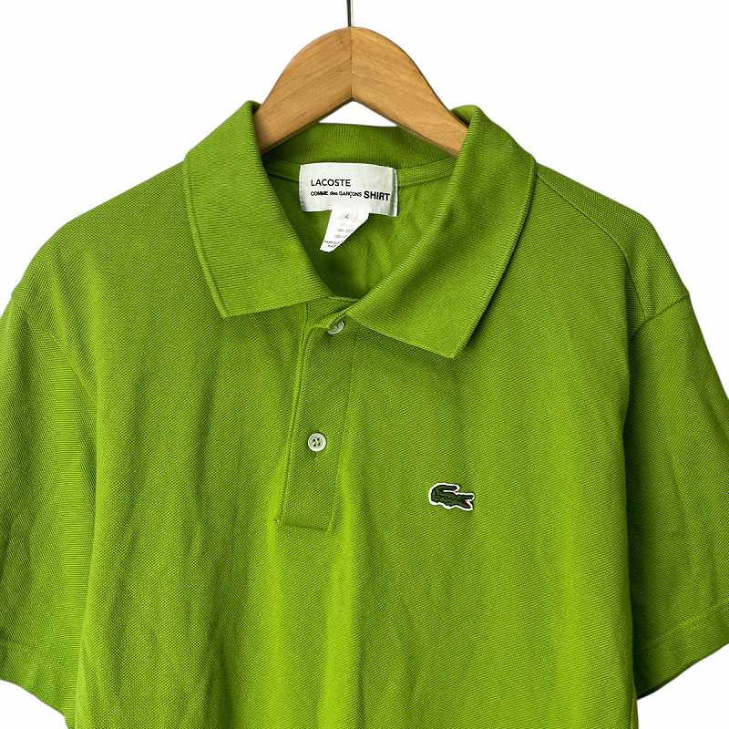 コムデギャルソンシャツ×LACOSTE 捻じれポロシャツ Mサイズ M 新品未使用 コムデギャルソンシャツ ラコステ コラボ 斜行