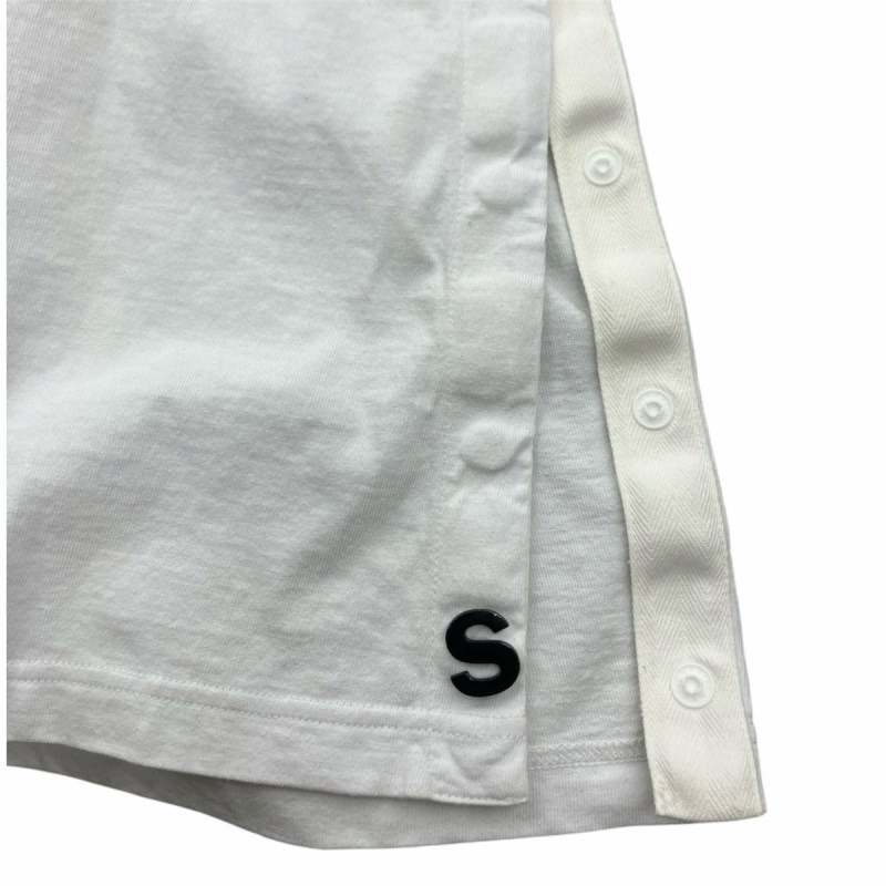 サカイ sacai SIDE LOGO TEE サイド ロゴ Tシャツ ピンズ 白 ホワイト 2 SCM-073 レディース サカイ sacai SIDE LOGO TEE サイド ロゴ Tシャツ ピンズ 白