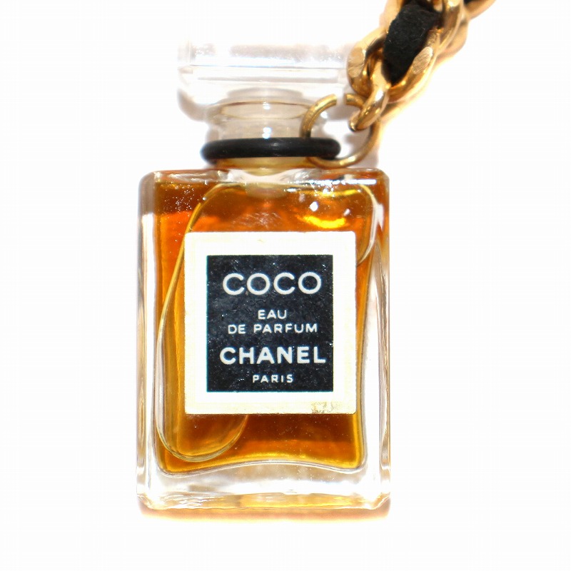 ネックレス ペンダント ココ COCO オードパルファム 香水 チェーン 残量9割 ゴールド色 黒 ブラック オレンジ /YT ■OH ■GY12 ▲H レディ ネックレス ペンダント ココ COCO オードパルファム 香水
