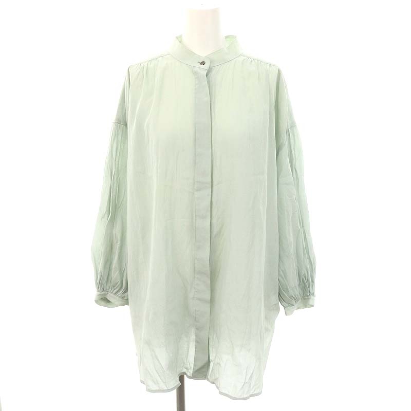 セオリーリュクス theory luxe ICY LAWN FRANCES ロングブラウス シャツ 前開き 長袖 バンドカラー 038 スモークグリーン /ES ■OS レディ セオリーリュクス theory luxe ICY LAWN FRANCES ロングブラウス