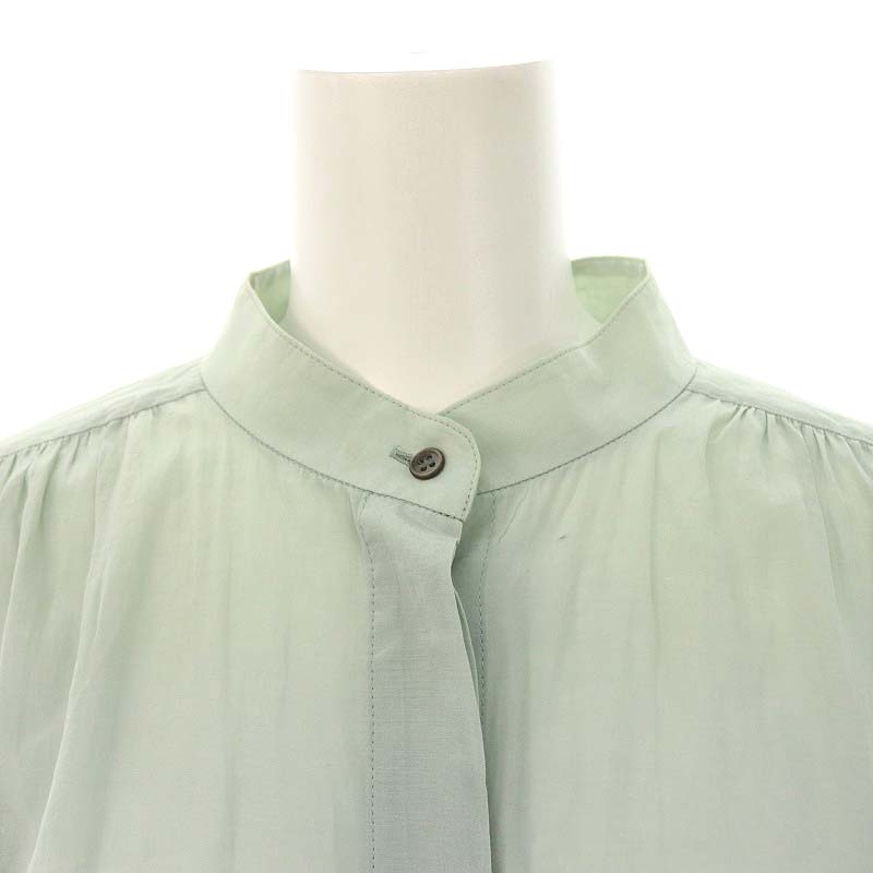 セオリーリュクス theory luxe ICY LAWN FRANCES ロングブラウス シャツ 前開き 長袖 バンドカラー 038 スモークグリーン /ES ■OS レディ セオリーリュクス theory luxe ICY LAWN FRANCES ロングブラウス