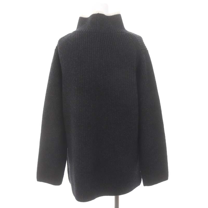 セオリー theory 23AW Lana Cash Karenia Tneck ボトルネックラインニット セーター 長袖 S チャコール ホワイト /DF ■OS レディース セオリー Theory 23AW Lana Cash Karenia Tneck ボトルネッ