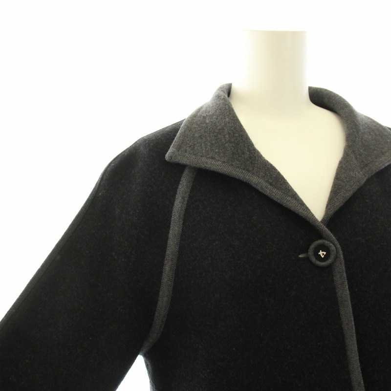 LEONARD 黒 カーディガン 長袖 ボタン付き