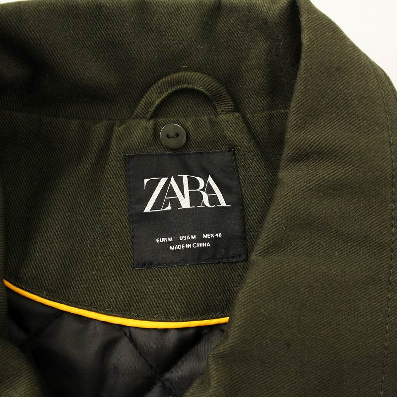 ザラ ZARA 80089348-4 ステンカラージャケット ブルゾン 中綿 ジップ