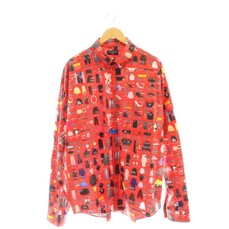 バレンシアガ BALENCIAGA ボタンダウン カジュアルシャツ 長袖 バレンシアガ BALENCIAGA ボタンダウン カジュアルシャツ 長袖
