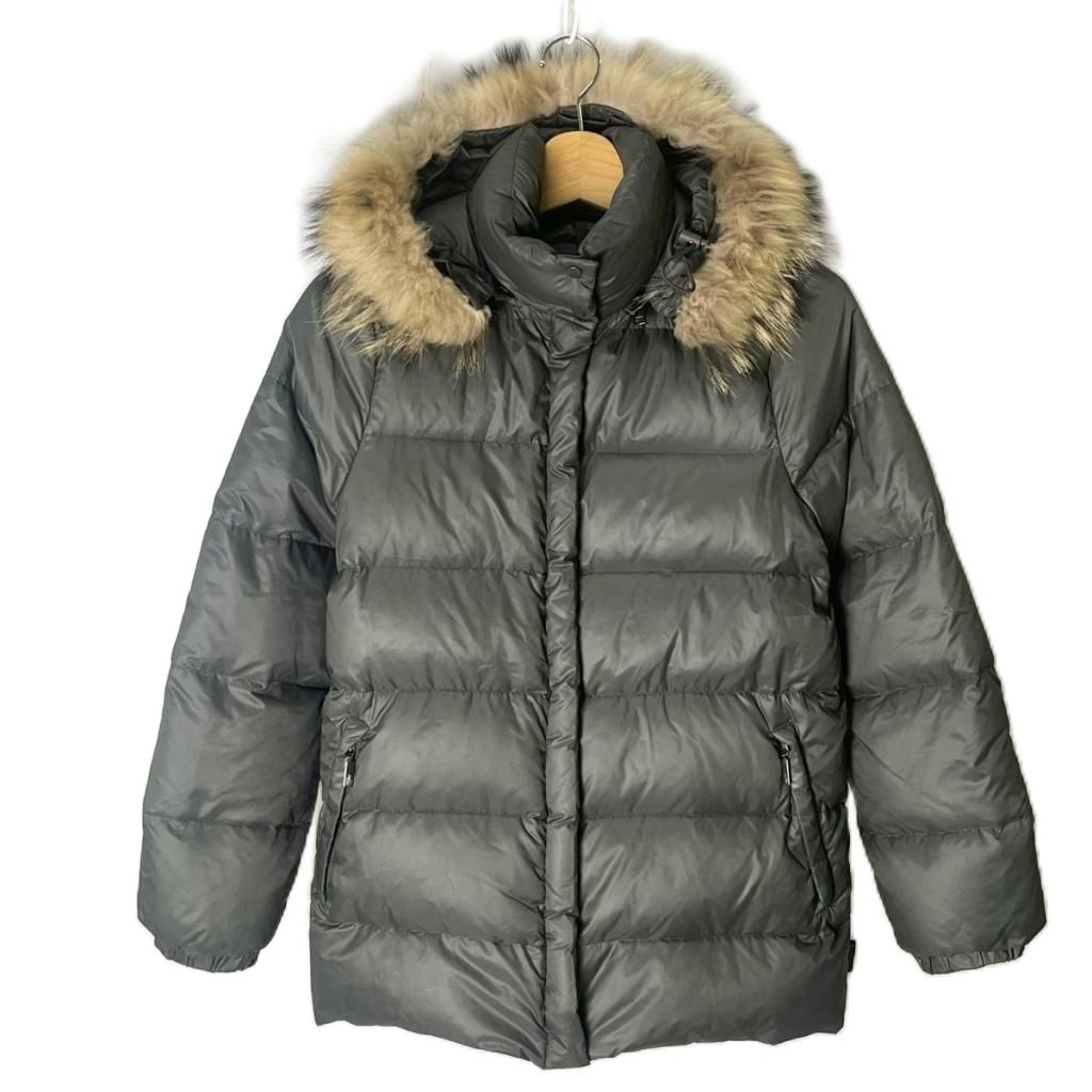 モンクレール MONCLER 茶タグ ダウンジャケット フード付き ファー