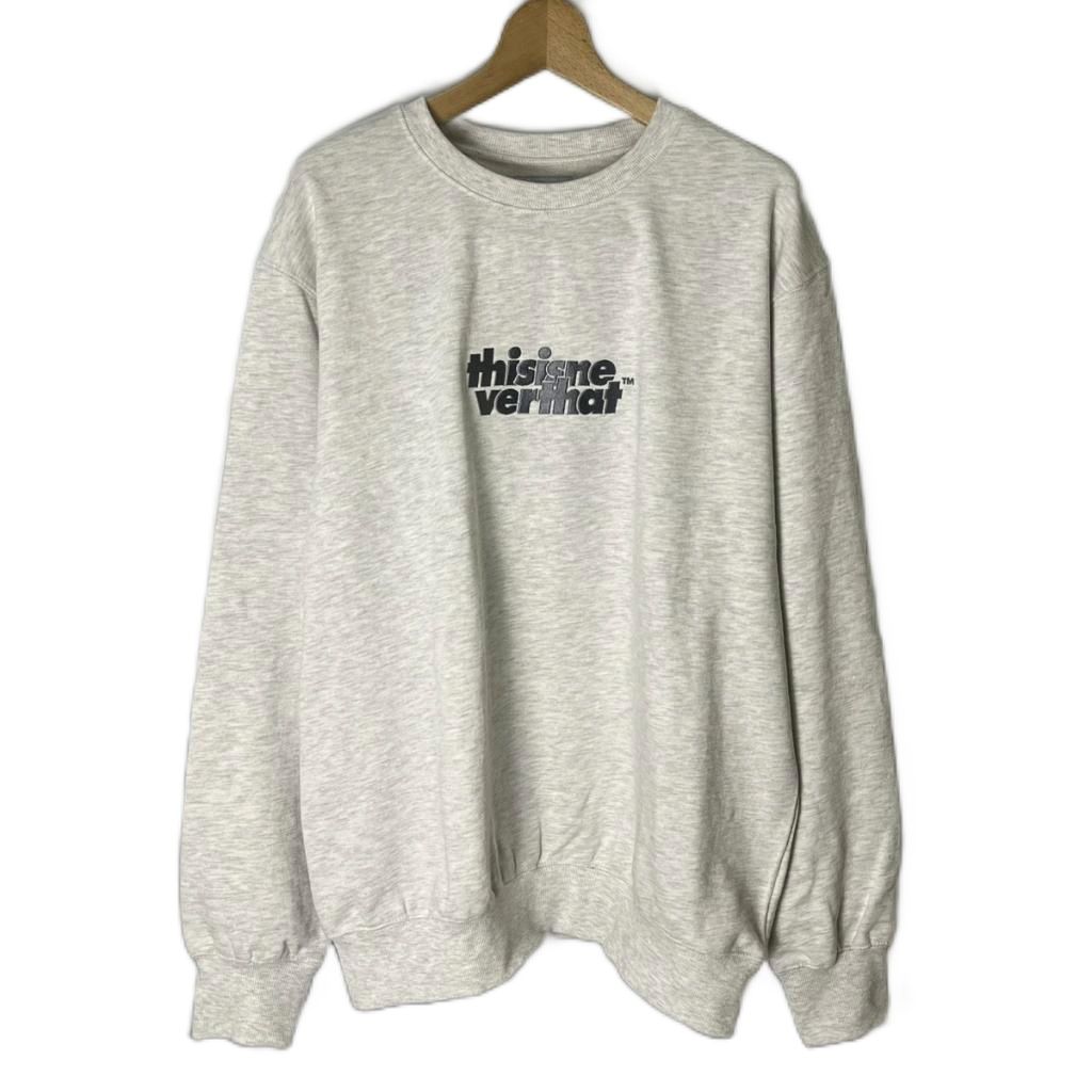 thisisneverthat グレー ロゴ トレーナー thisisneverthat グレー ロゴ