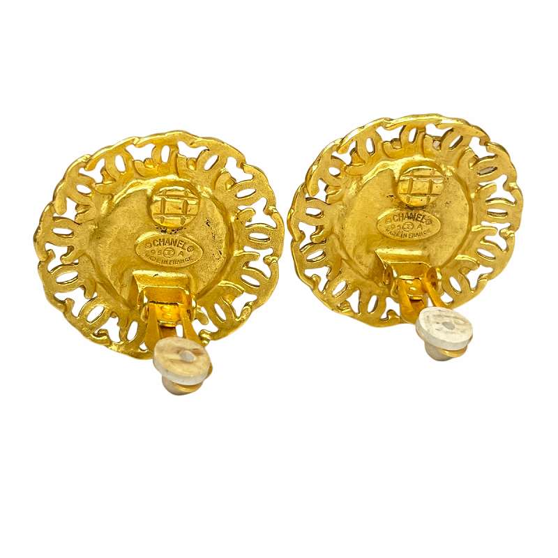シャネル CHANEL 希少 95A イヤリング ココマーク レッド カラー 