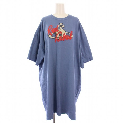 ヴィヴィアンウエストウッドレッドレーベル】ロンT オーブ刺繍 黒 赤 S