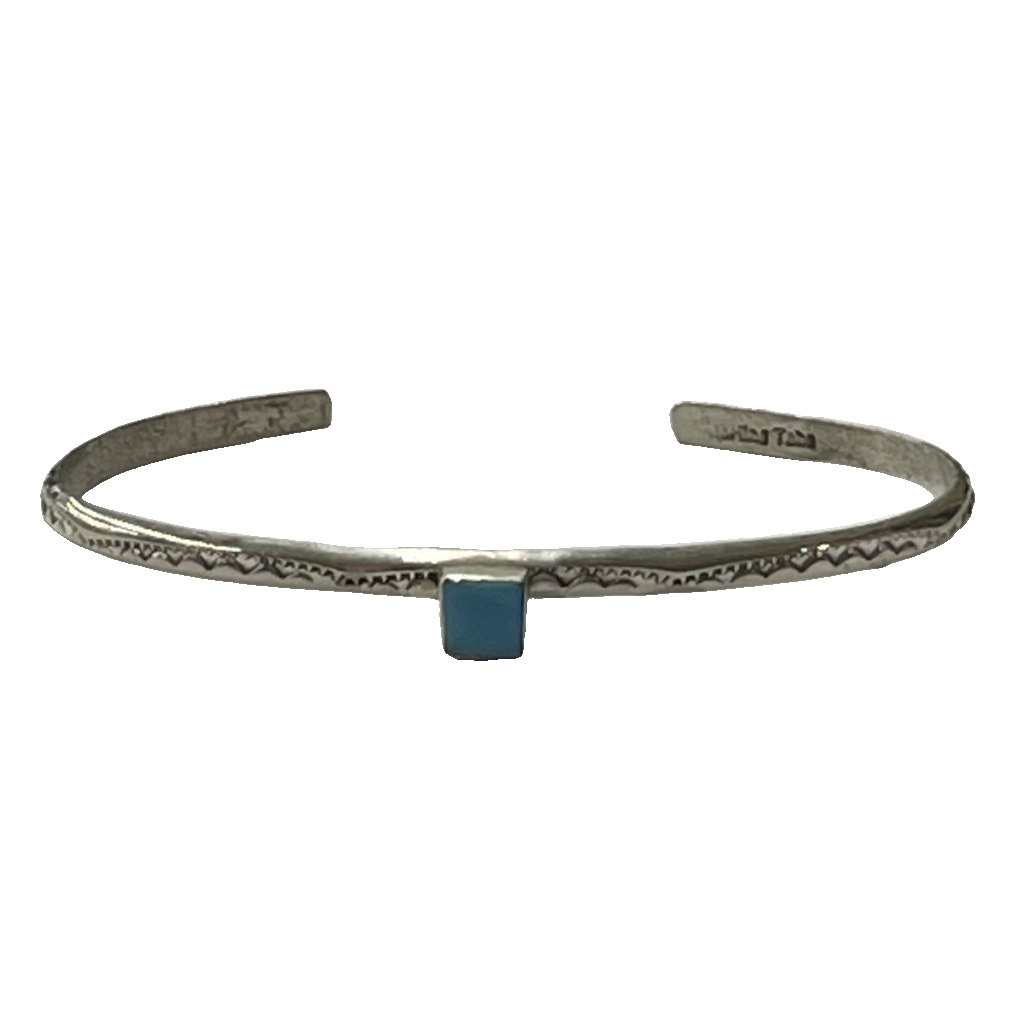 ロイストンターコイズ Lambert Tahe バングル ブレスレット スクエア