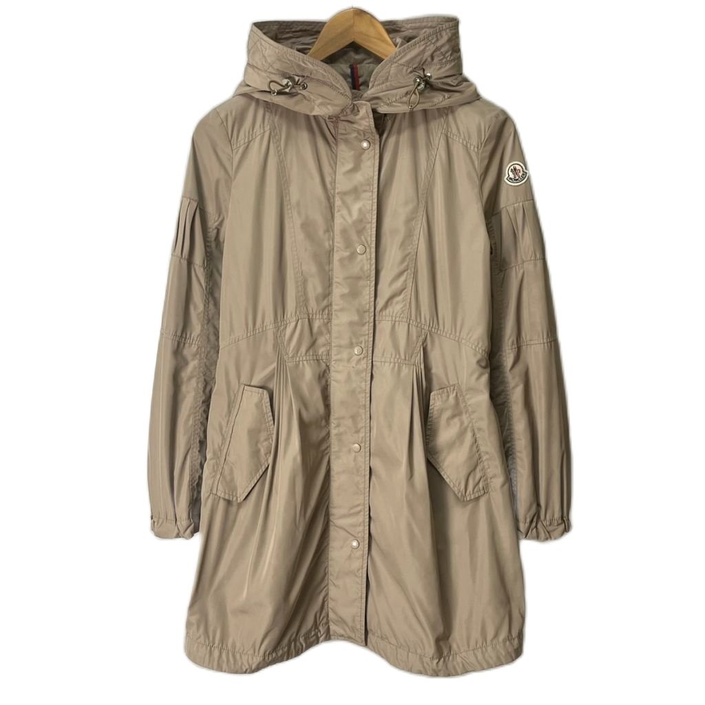 モンクレール ナイロン　スプリングロングコート　タグ付き モンクレール MONCLER TARAWA フーディ ナイロン ロングコート