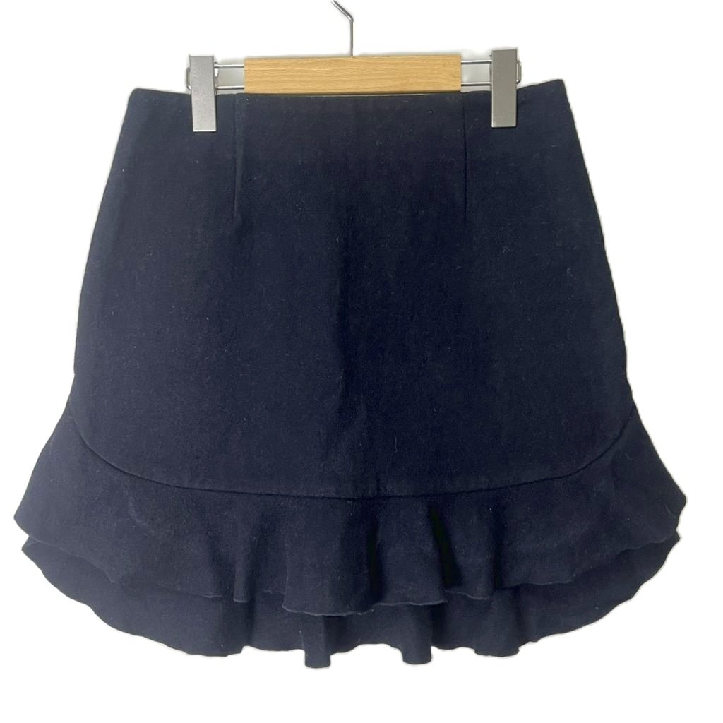 ヨーコチャン YOKO CHAN フリル ウール スカート ミニ丈 YCS-416-035  