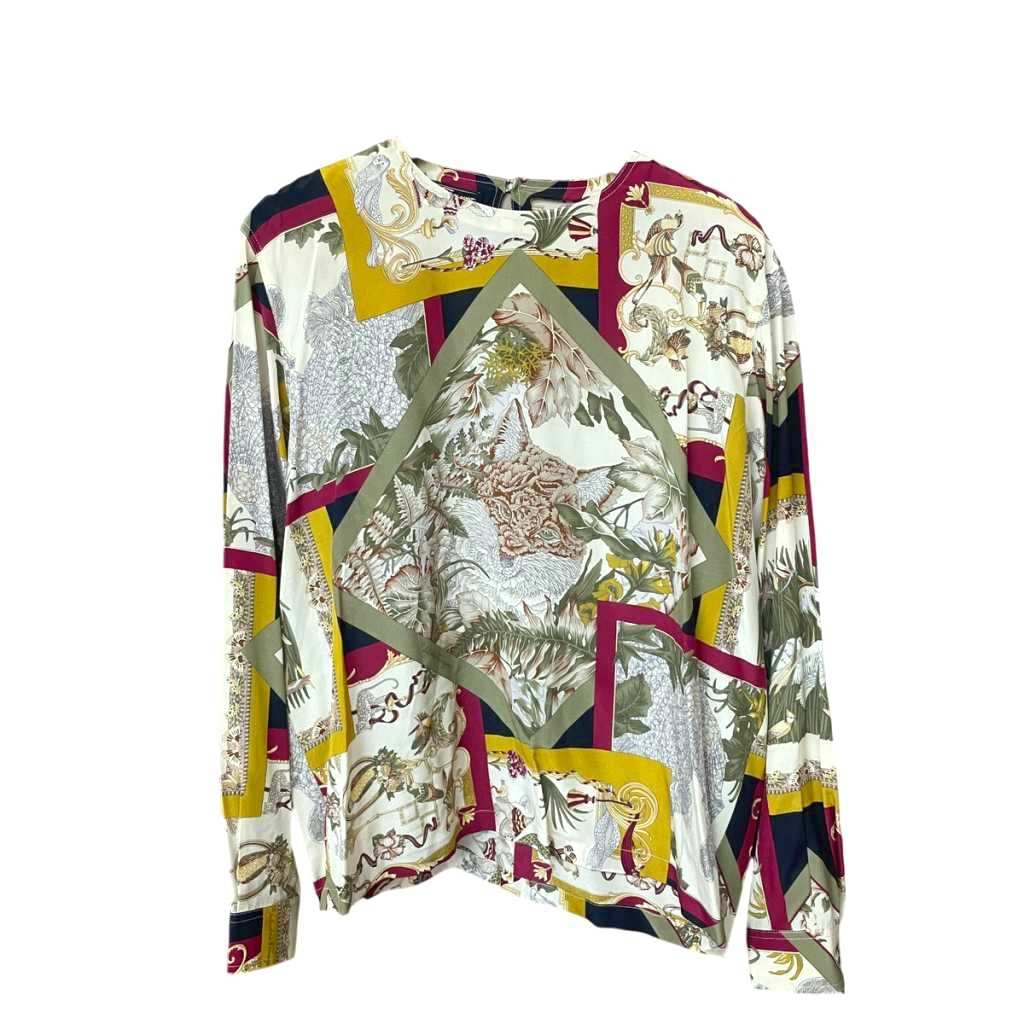 サルヴァトーレフェラガモ Salvatore Ferragamo 総柄 ブラウス シャツ  