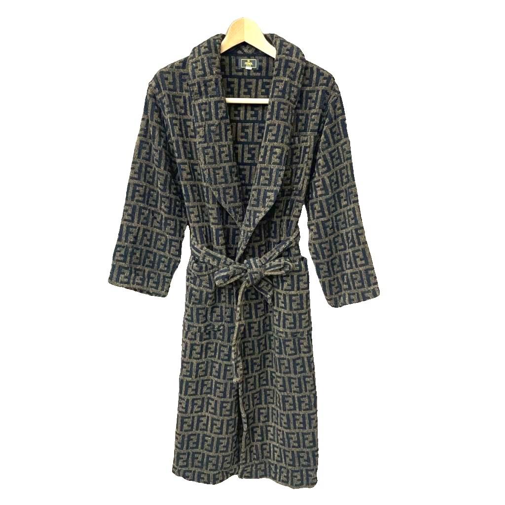 フェンディ FENDI ズッカ柄 バスローブ ガウン ルームウェア パイル地