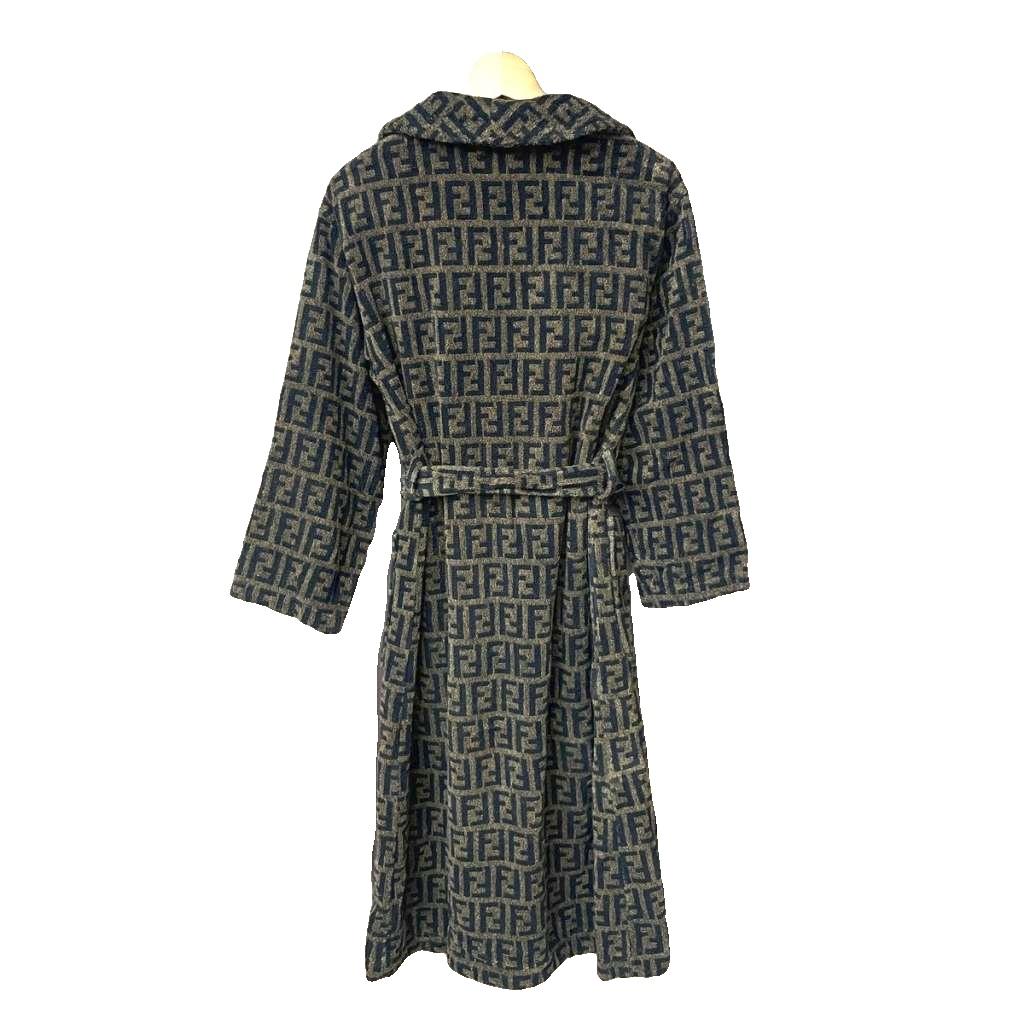 フェンディ FENDI ズッカ柄 バスローブ ガウン ルームウェア パイル地