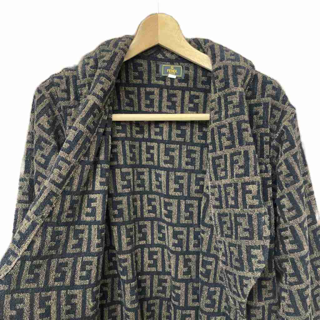 フェンディ FENDI ズッカ柄 バスローブ ガウン ルームウェア パイル地