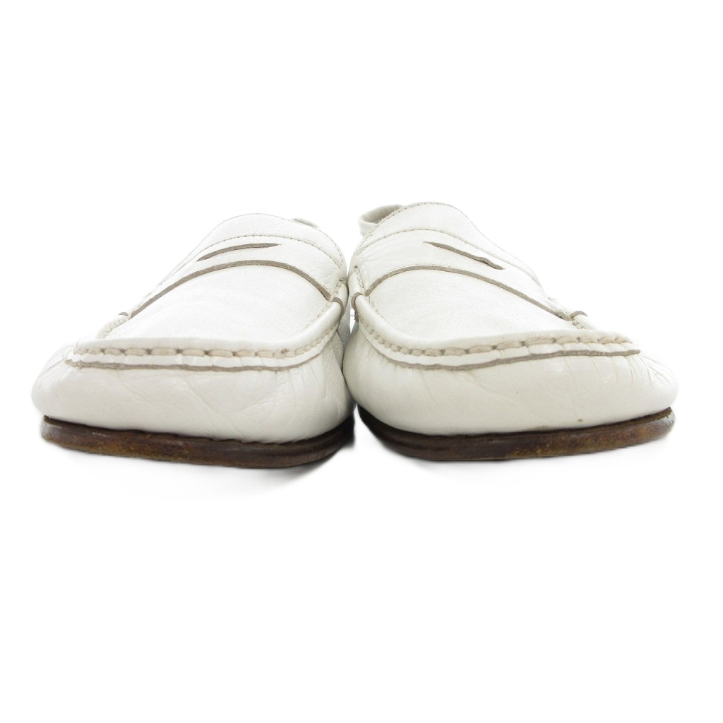 マウロヴォルポーニ Mauro Volponi コインローファー 革靴 レザー 本革 38 白 ホワイト /GV レディース  213-902510170003 | ベクトルパーク