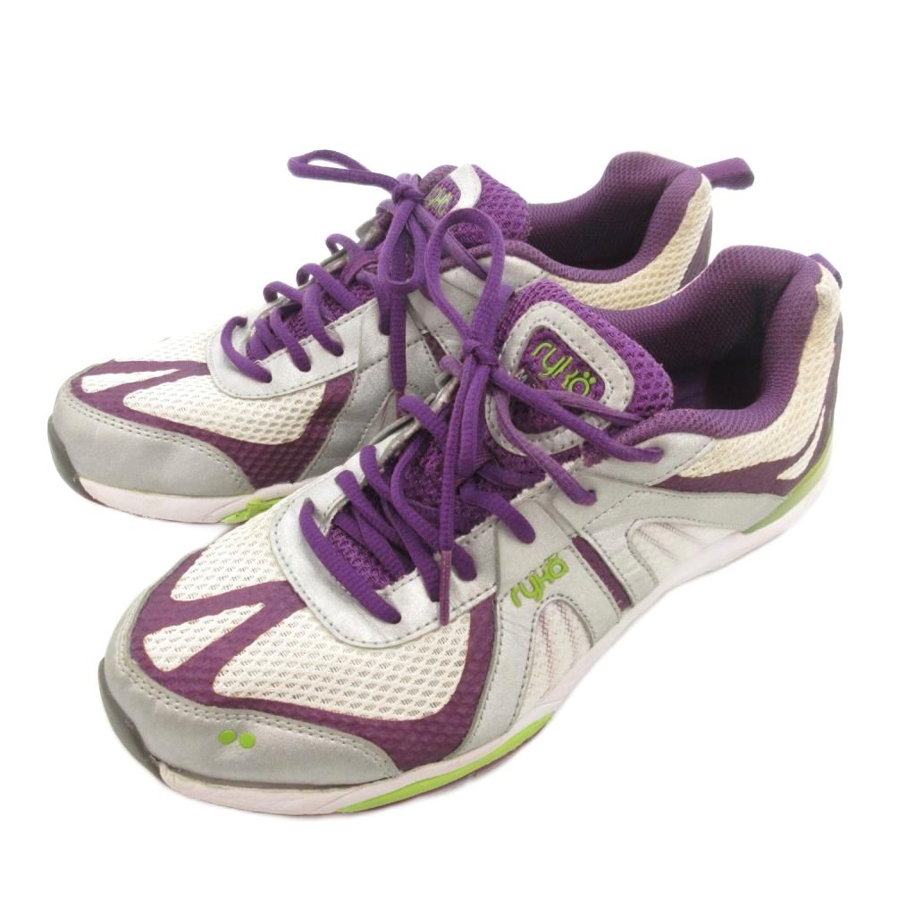 ライカ ryka ウォーキングシューズ スニーカー 靴 25 紫 パープル 白