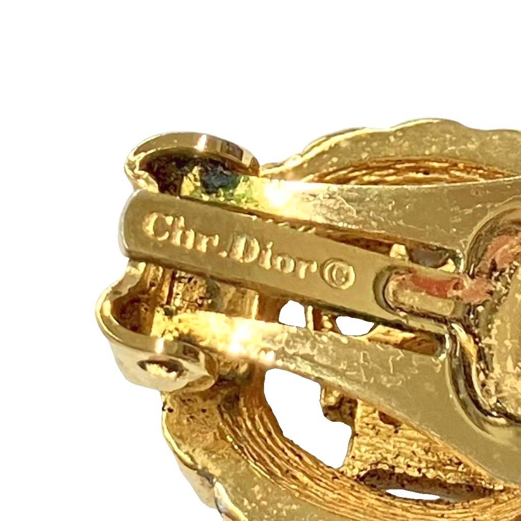 クリスチャンディオール Christian Dior Diorロゴ ラインストーン  