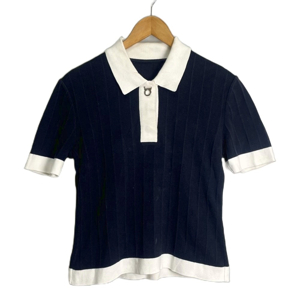 美品 Salvatore Ferragamo ガンチーニロゴ 半袖ポロシャツ S 3090052431812223_01_3799w.jpeg