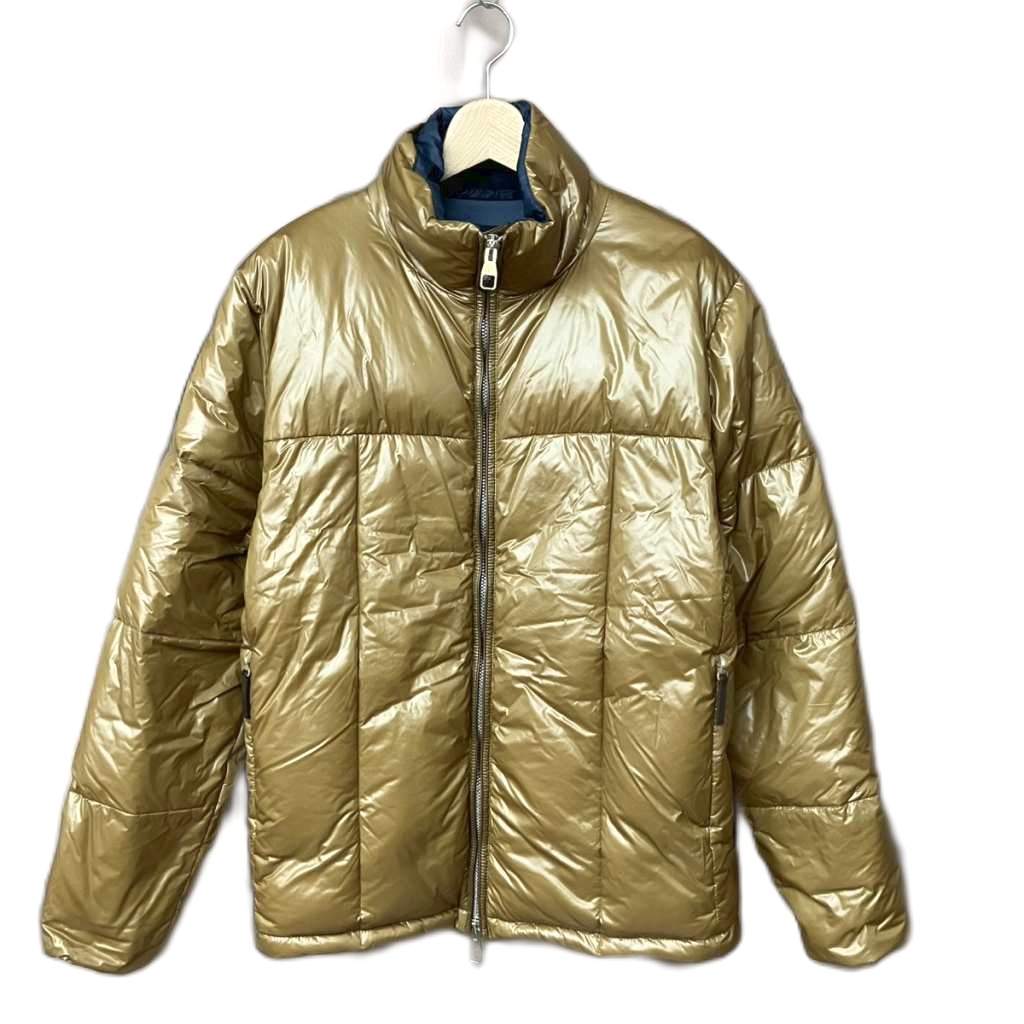 【中古】ダンヒル dunhill ダウンジャケット ナイロン 光沢感 ダブルジップ S キャメル メンズ ダンヒル dunhill ダウンジャケット ナイロン 光沢感 ダブルジップ S