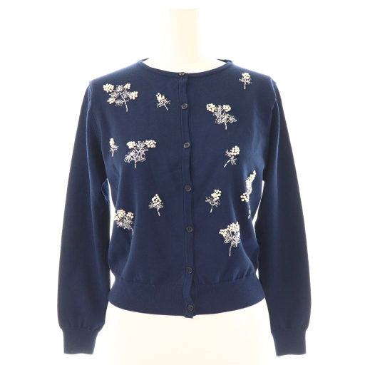 【中古】トッカ TOCCA 25SS 【洗える】LITTLE MIMOSA カーディガン ニット S ネイビー /DO ■OS レディース トッカ TOCCA 25SS 【洗える】LITTLE MIMOSA カーディガン ニット S