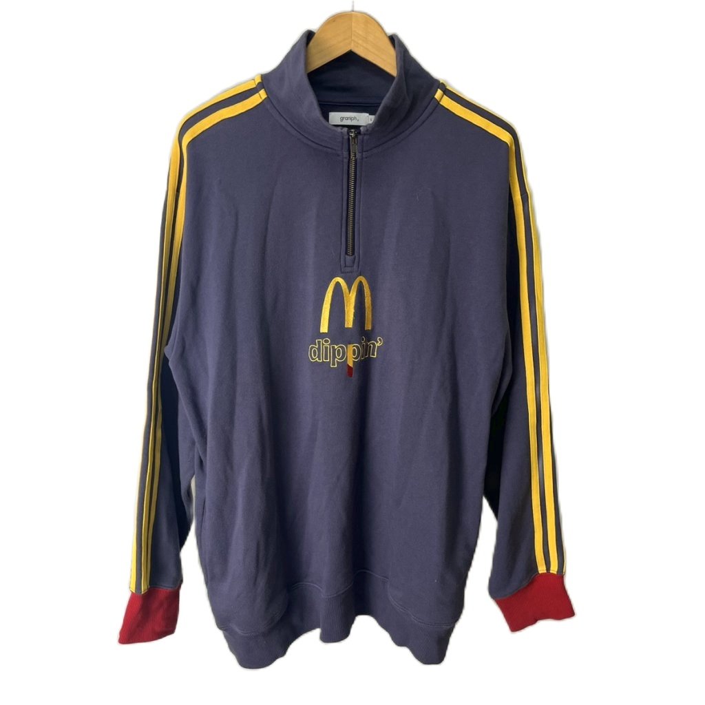 グラニフ　マクドナルドコラボ　ハーフジップトレーナー　Lサイズ グラニフ graniph トレーナー ハーフジップ L ネイビー マクドナルド