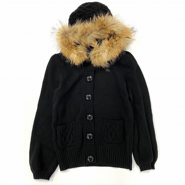 バーバリーブルーレーベル BURBERRY BLUE LABEL 2way ニット パーカー 