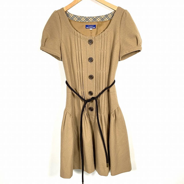 バーバリーブルーレーベル BURBERRY BLUE LABEL ワンピース ベルト付き 