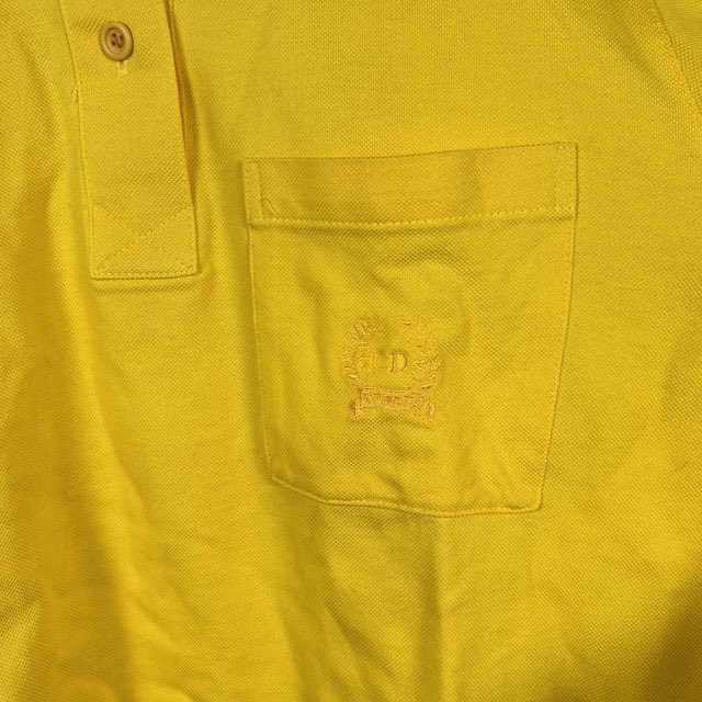 【極美品】クリスチャンディオールスポーツ　サイズM リネン　ゴルフ　半袖シャツ クリスチャンディオール 長袖シャツ 総柄 ゴルフ 柄 ブルー系 L