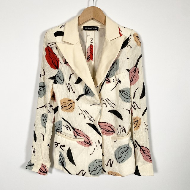 ソニアリキエル SONIA RYKIEL シルクジャケット 上着 長袖 花柄 