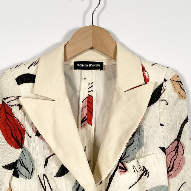 ソニアリキエル SONIA RYKIEL シルクジャケット 上着 長袖 花柄 