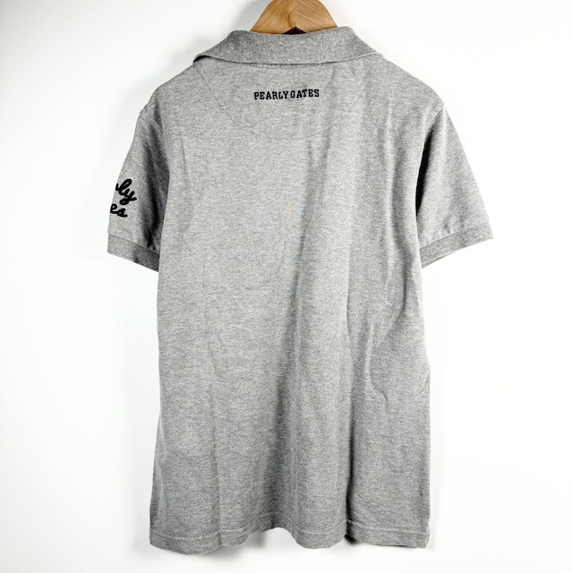 ○★新品未使用　PEARLY GATES　エンブレムワッペン ロゴポロシャツ　5 PEARLY GATES パーリーゲイツ 半袖ポロシャツ ワッペン オレンジ