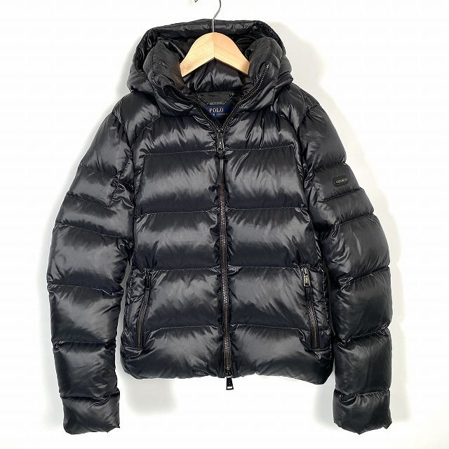 ポロラルフローレン ダウンジャケット S 黒 2WAY ビッグポニー