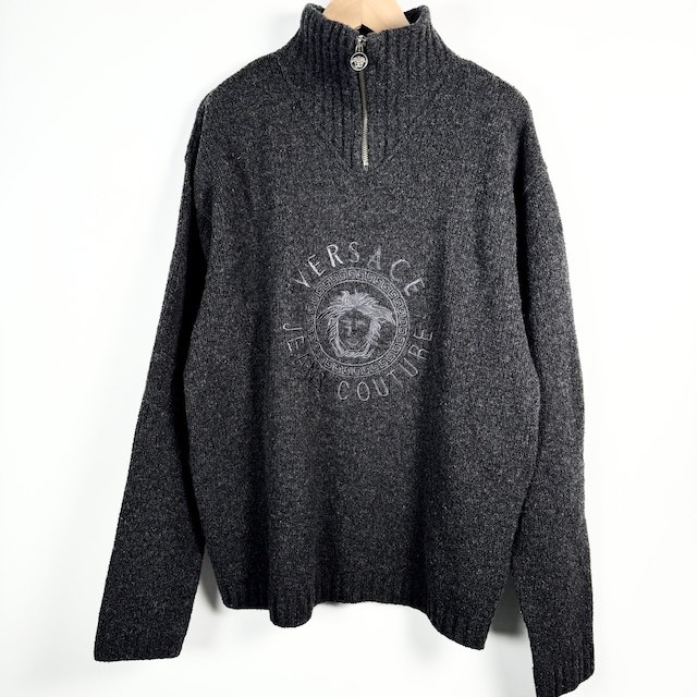 ヴェルサーチジーンズ VERSACE JEANS COUTURE ハーフジップ ニット 