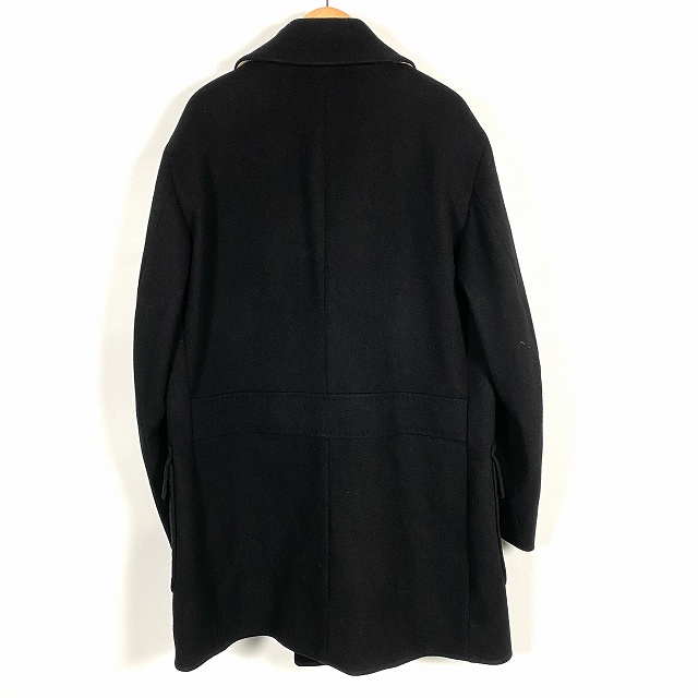 バーバリーロンドンダブルブレストコートカシミヤ混 Mサイズブラック